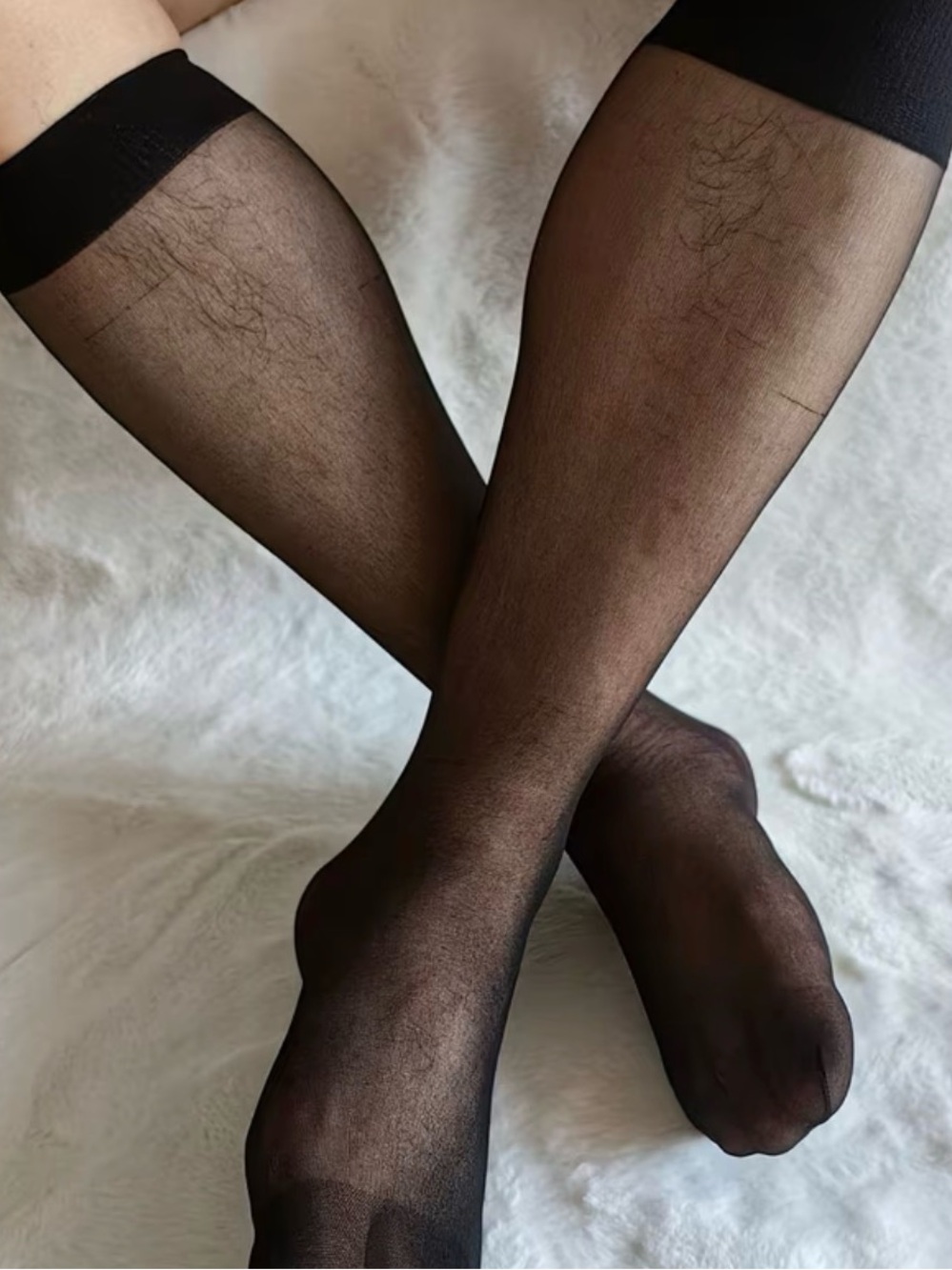 3 Pairs of Black Sheer Socks OTC New
